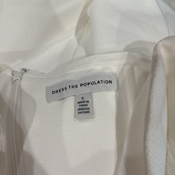 NEW Dress the Population Magnolia One-Shoulder Asymmetric Body-Con Midi Dress S - Picture 2 of 6